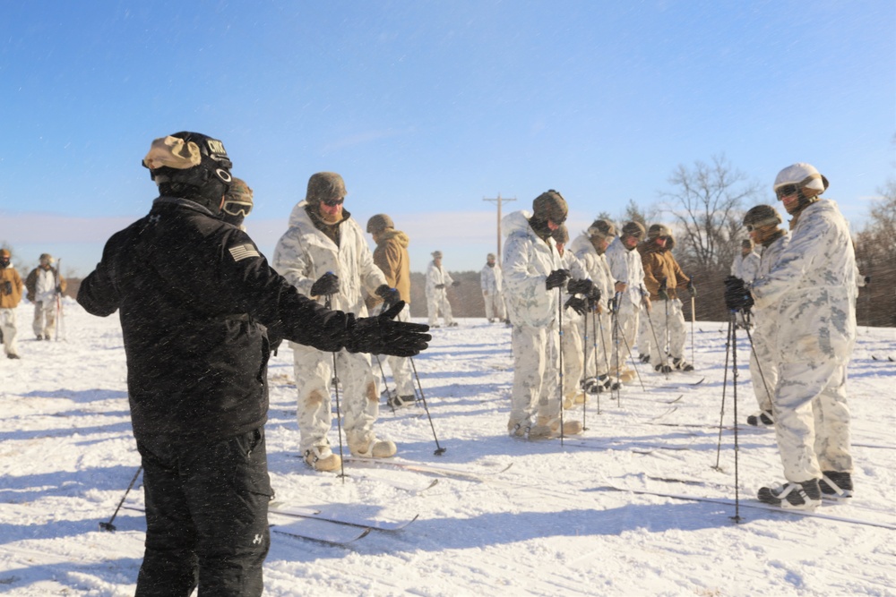 Cold-Weather Operations Course students practice skiing at Fort McCoy