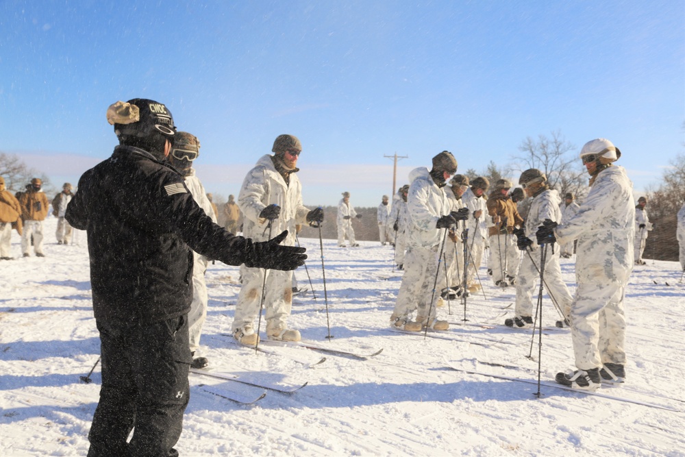 Cold-Weather Operations Course students practice skiing at Fort McCoy