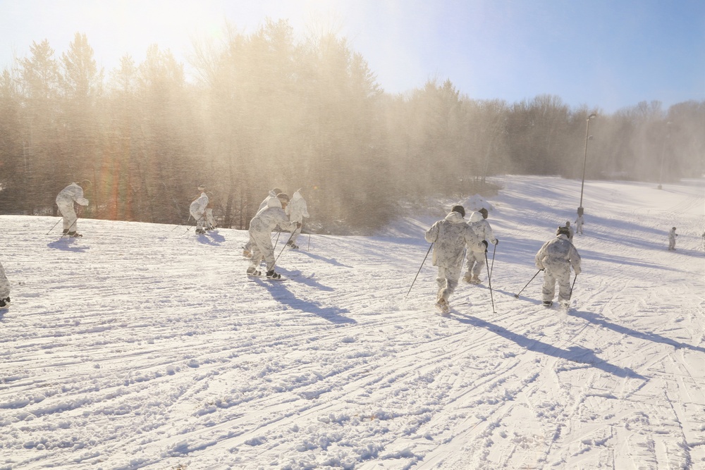 Cold-Weather Operations Course students practice skiing at Fort McCoy