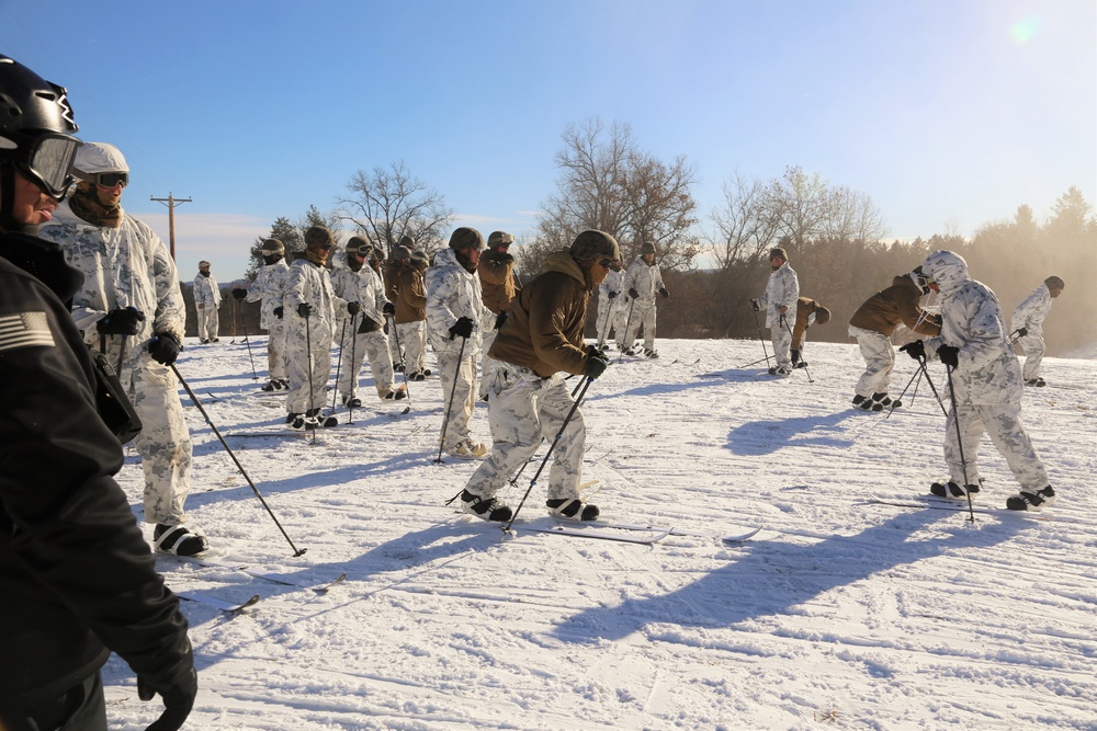 Cold-Weather Operations Course students practice skiing at Fort McCoy