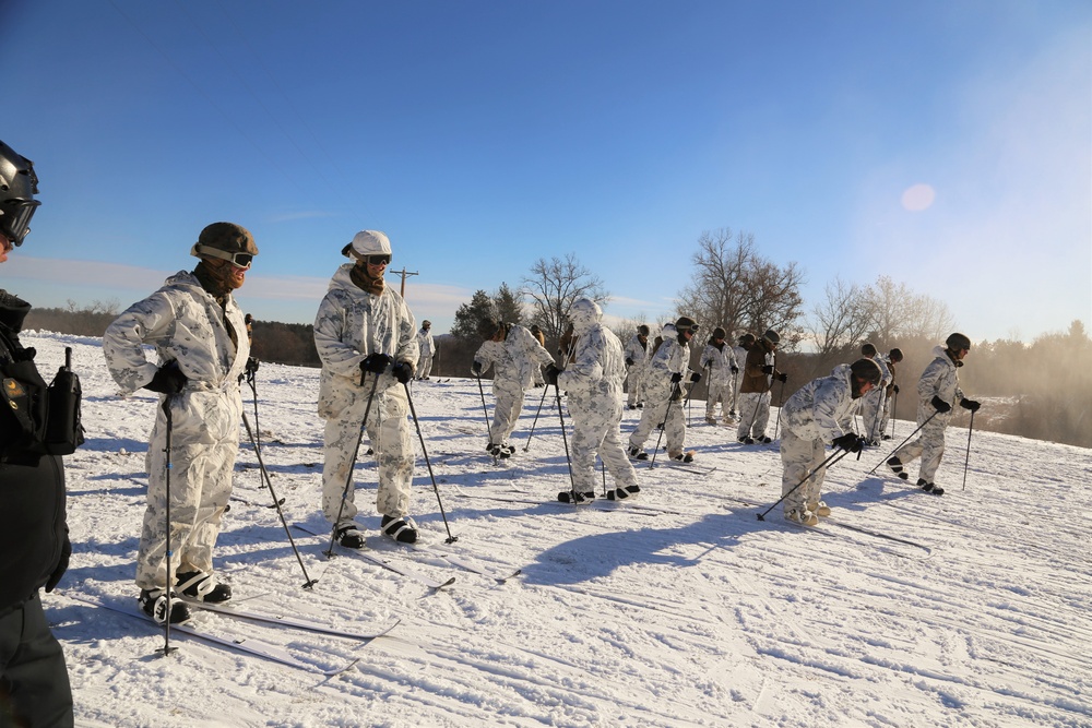 Cold-Weather Operations Course students practice skiing at Fort McCoy