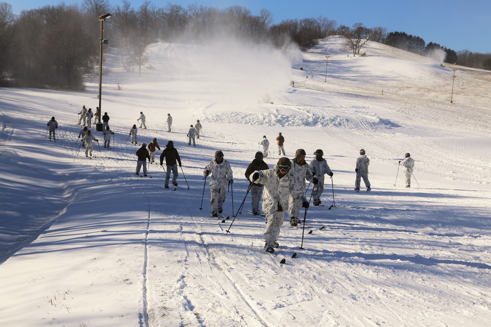 Cold-Weather Operations Course students practice skiing at Fort McCoy