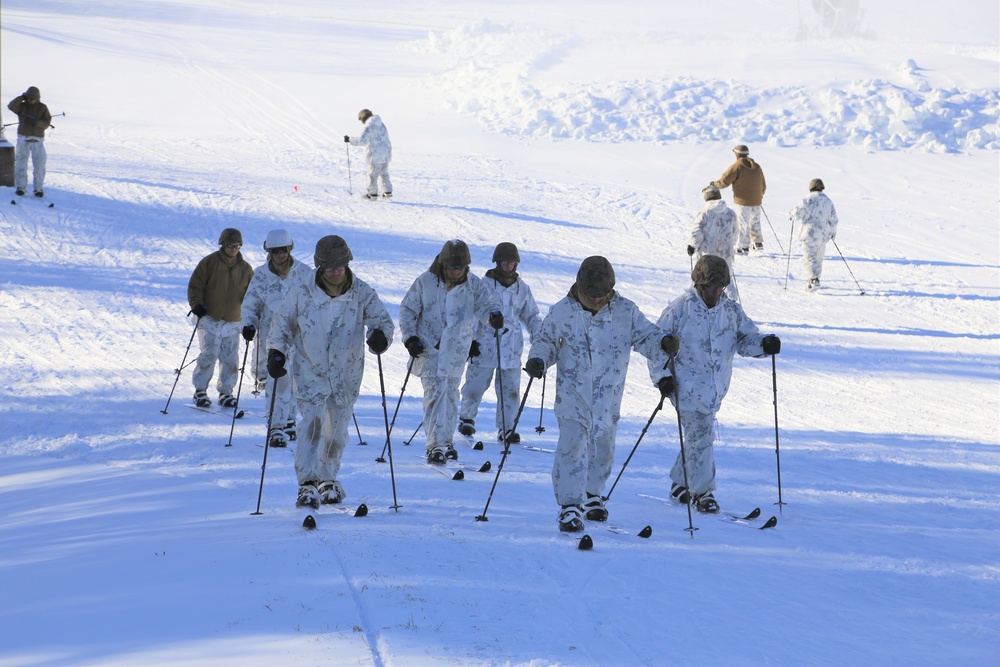 Cold-Weather Operations Course students practice skiing at Fort McCoy