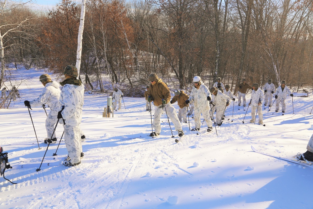 Cold-Weather Operations Course students practice skiing at Fort McCoy