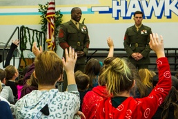 Combat Center Marines answer students’ questions, receive letters