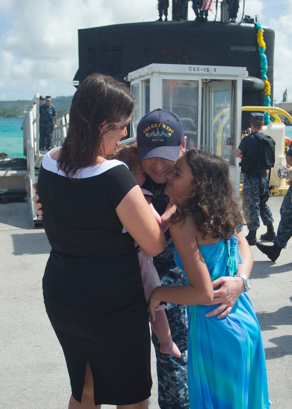 USS Key West First Hug Dec. 15