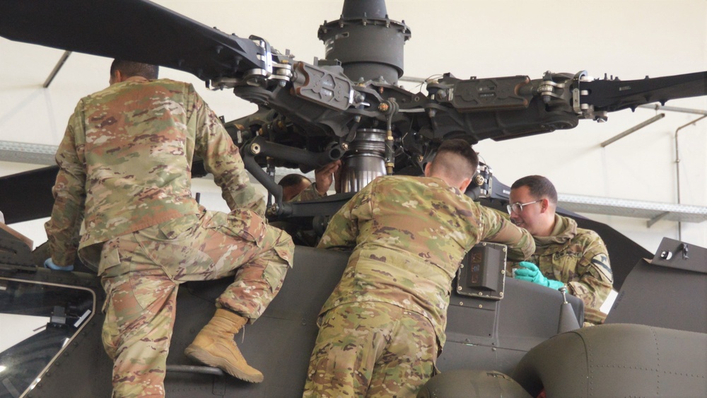 AH-64 Apache Helicopter Routine Maintenance