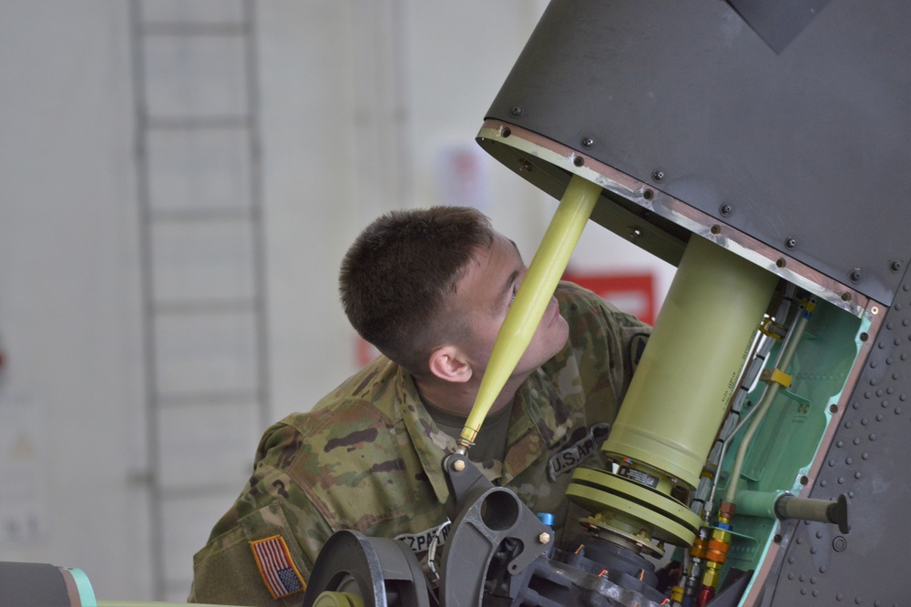 AH-64 Apache Helicopter Routine Maintenance