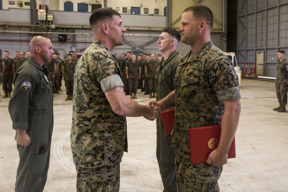 VMU-3 Marines awarded for combat operations overseas