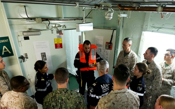 TF 51/5 and Tonnerre crew participate in abandon ship exercise