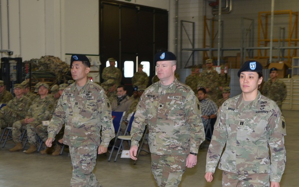 Headquarters Support Company change of command ceremony Caserma Dal Din, Vicenza, Italy
