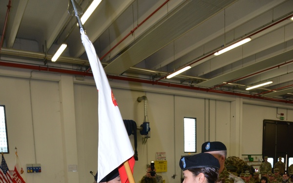 Headquarters Support Company change of command ceremony Caserma Dal Din, Vicenza, Italy