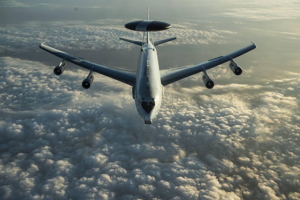 E-3 AWACS patrols the airspace