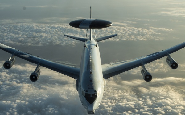 E-3 AWACS patrols the airspace