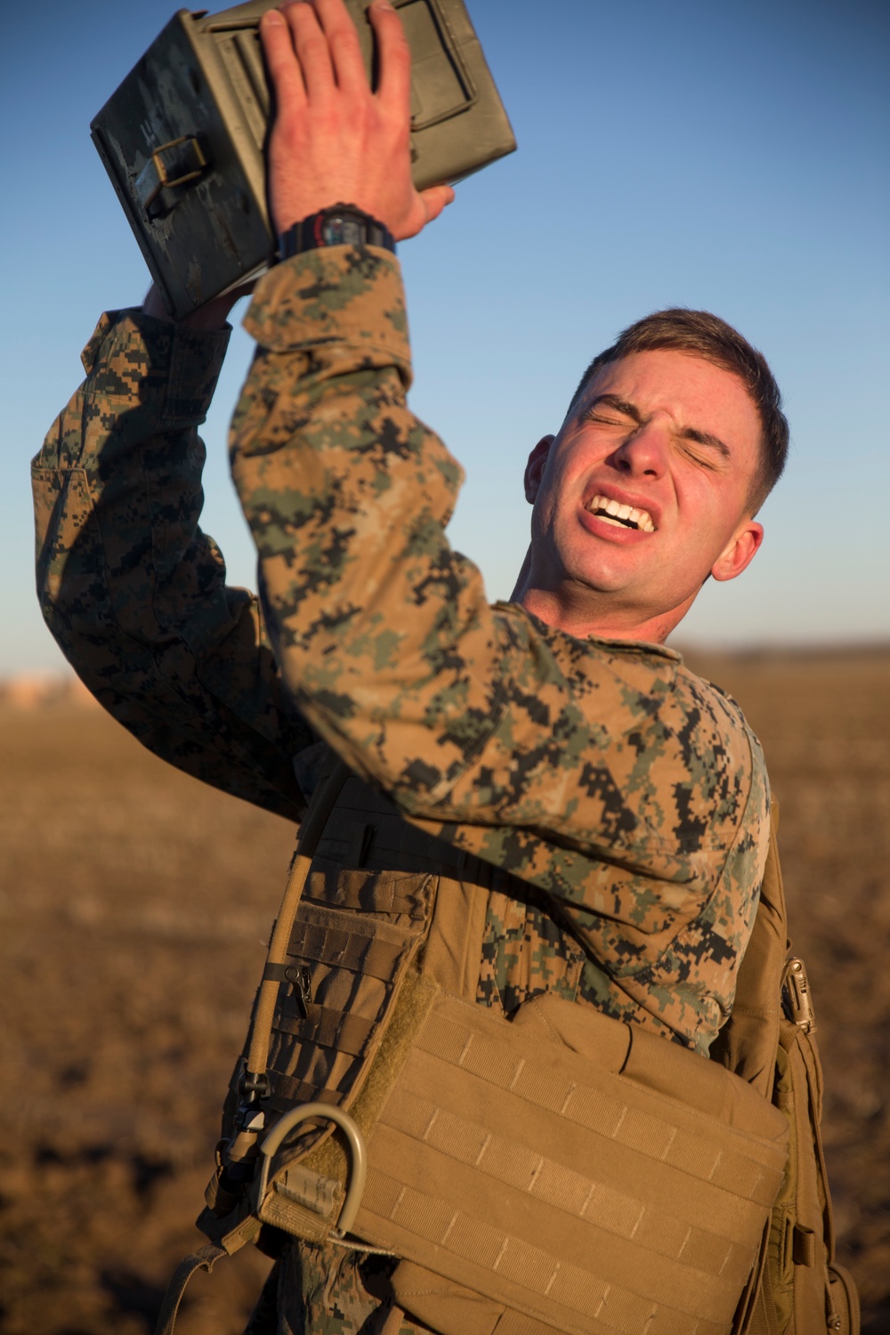 Marines participate in a fire-team competition