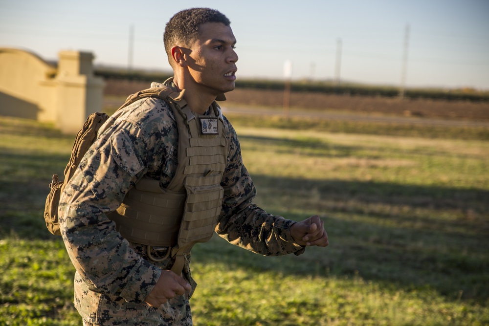 Marines participate in a fire-team competition