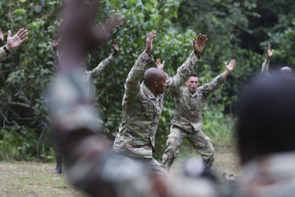 101 Division (Air Assault) Soldiers train alongside Gabonese counterparts during Judicious Activation ’17-2