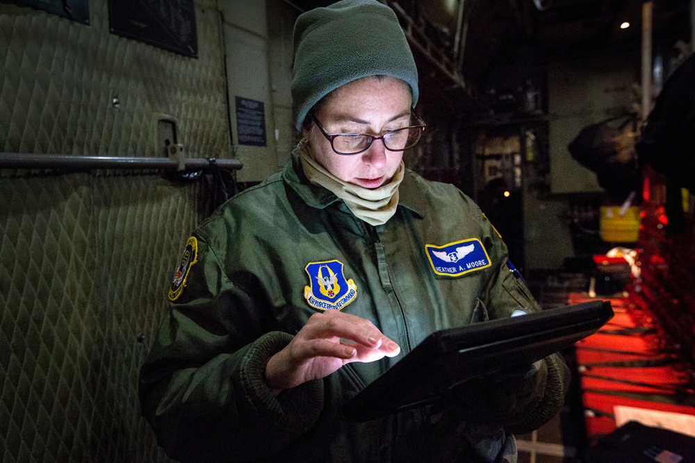 Night flight to Charleston