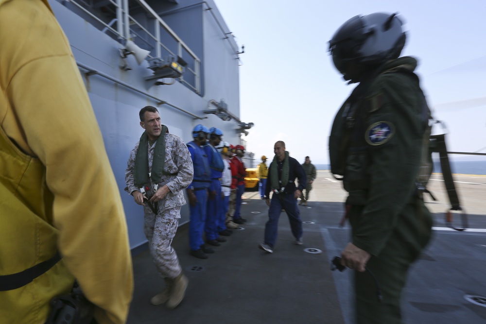 U.S. Soldiers tour French Assault Ship Tonnerre during Alligator Dagger