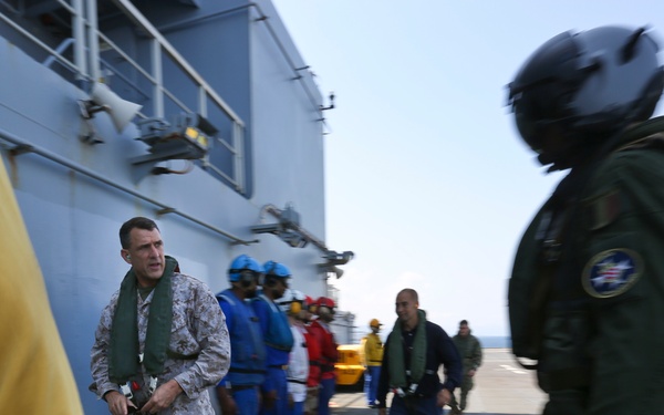 U.S. Soldiers tour French Assault Ship Tonnerre during Alligator Dagger