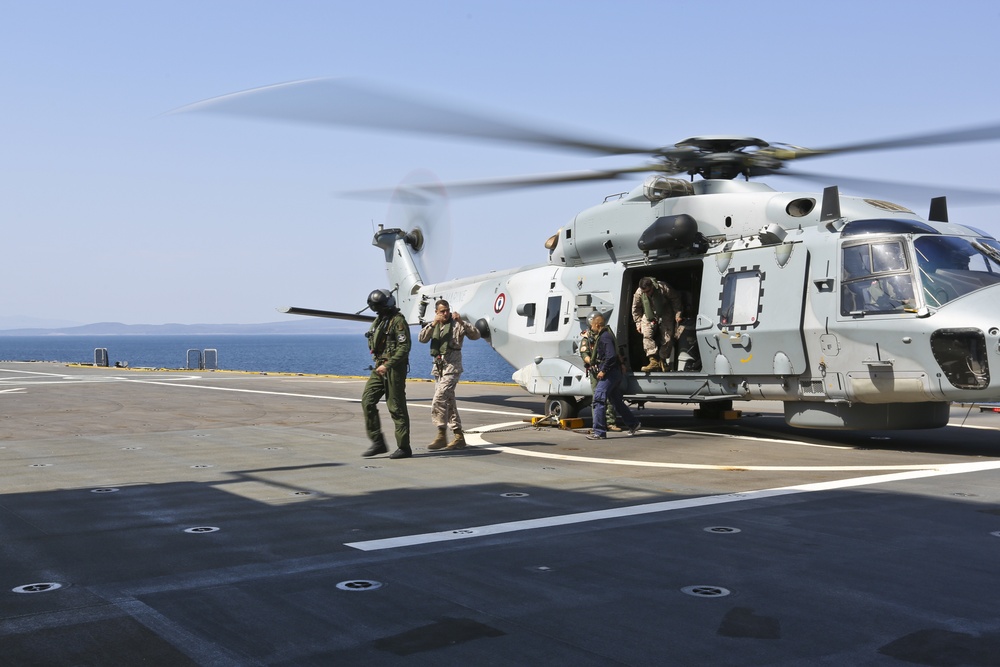 U.S. Soldiers tour French Assault Ship Tonnerre during Alligator Dagger