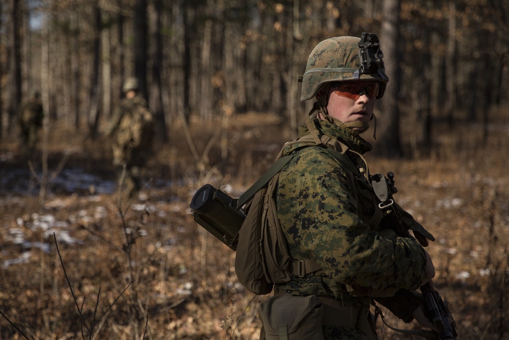 U.S. Marines in AP Hill conduct a company attack range