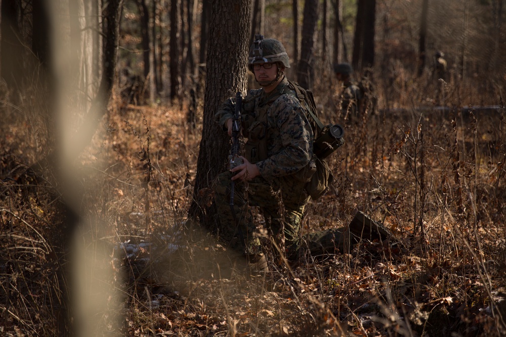 U.S. Marines in AP Hill conduct a company attack range