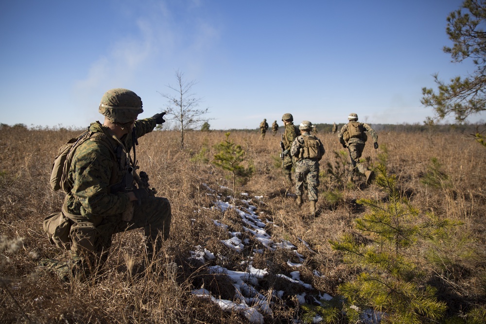 U.S. Marines in AP Hill conduct a company attack range