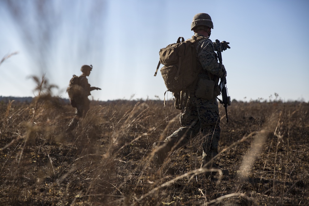 U.S. Marines in AP Hill conduct a company attack range