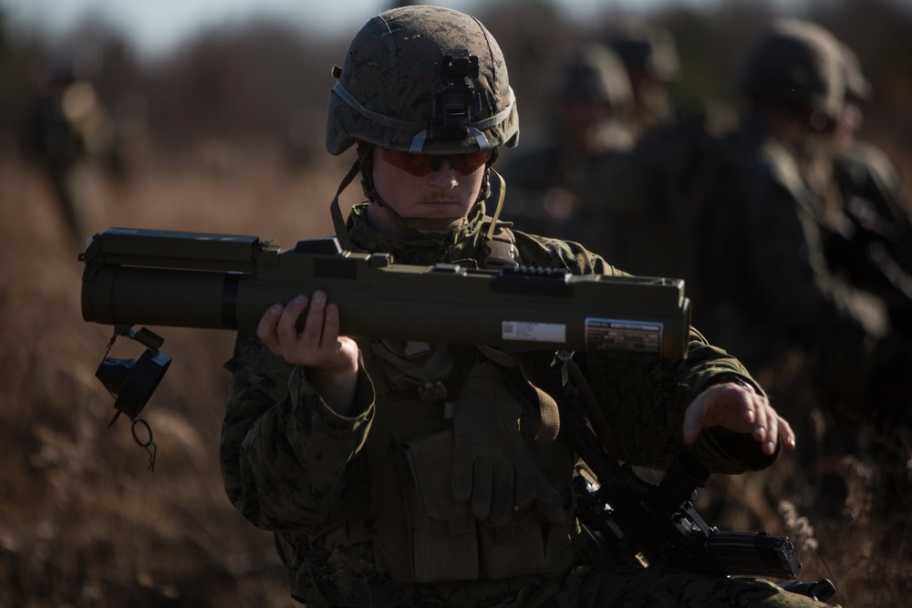 U.S. Marines in AP Hill conduct a company attack range