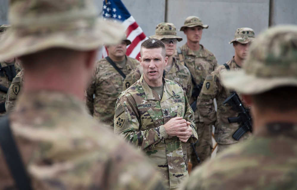 Sergeant Major of the Army Visits Deployed Troops