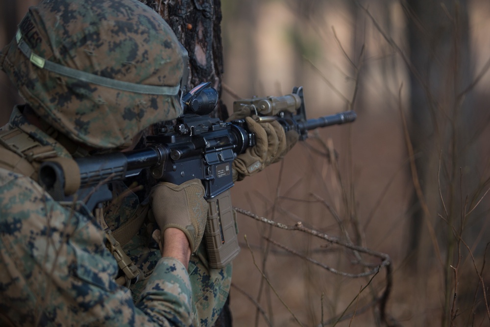 2nd Battalion, 8th Marines take the objective on the platoon level