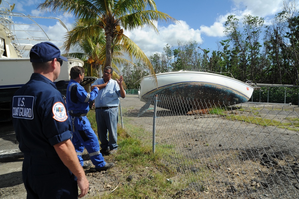 Hurricane Maria response team assesses grounded vessels in Salinas, Puerto Rico