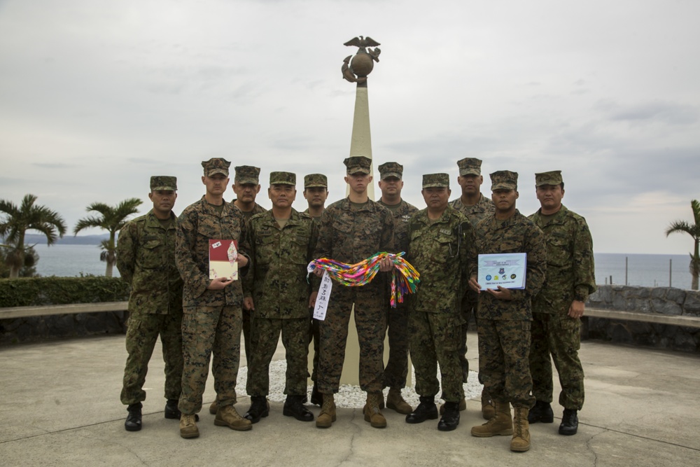 Japan Self-Defense Force honors injured U.S. Marine
