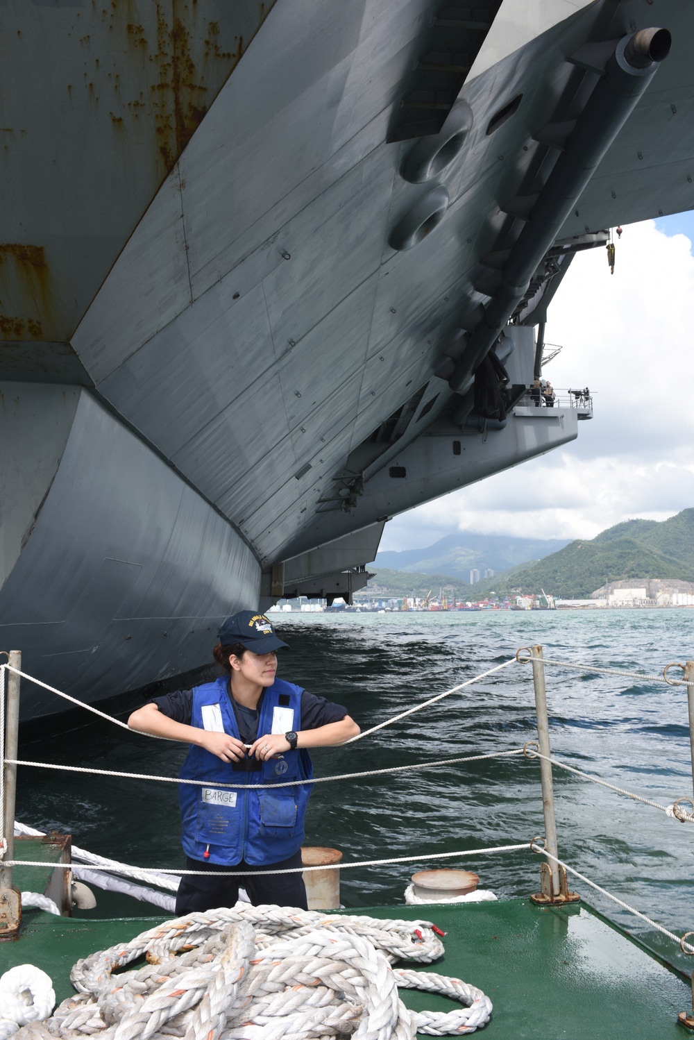 USS Ronald Reagan in Hong Kong Harbor