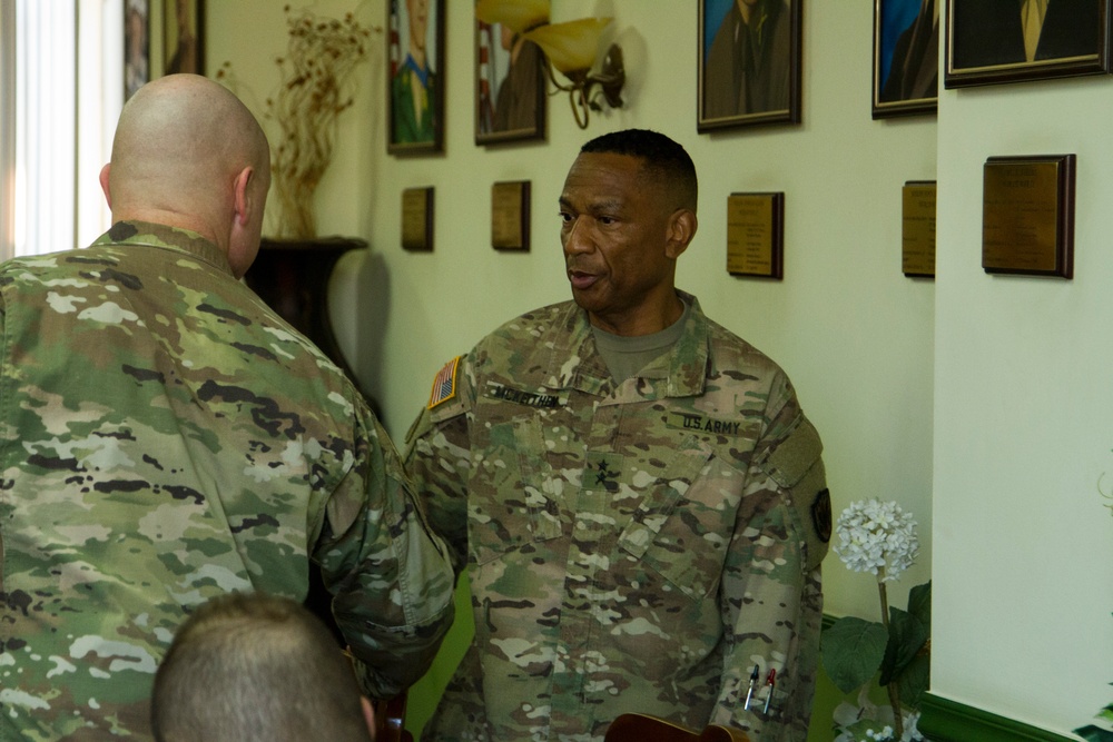 Shaking hands with the Deputy Director, Army National Guard