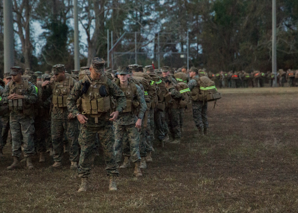 Headquarters Battalion 9 Mile Hike