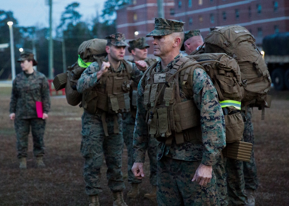 Headquarters Battalion 9 Mile Hike