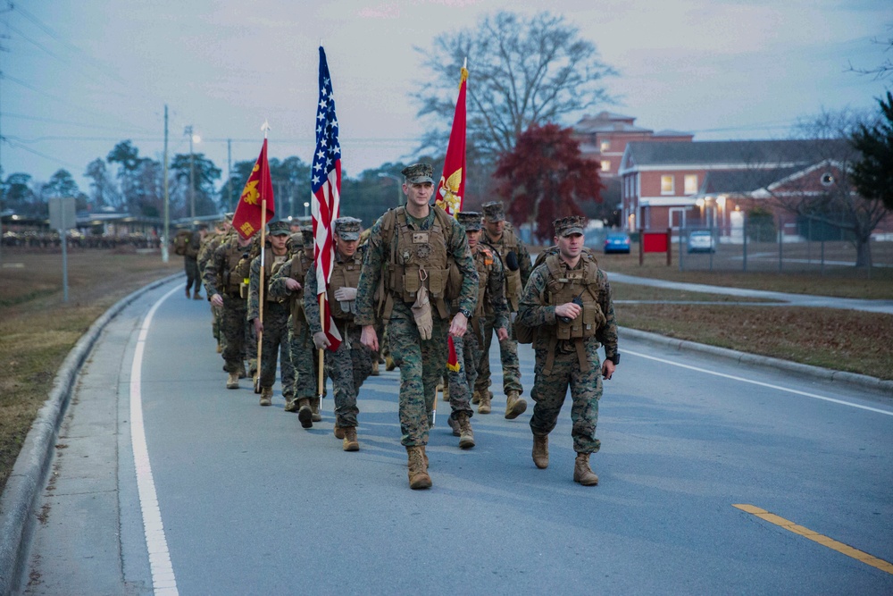 Headquarters Battalion 9 Mile Hike