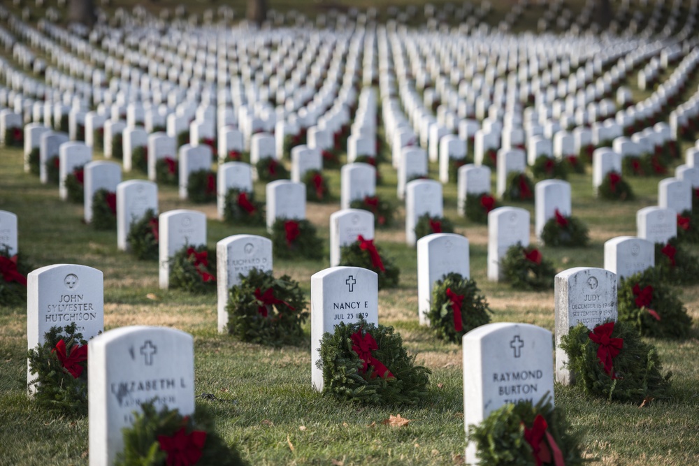 Wreaths at Arlington National Cemetery