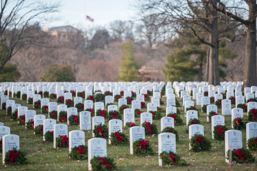 Wreaths at Arlington National Cemetery