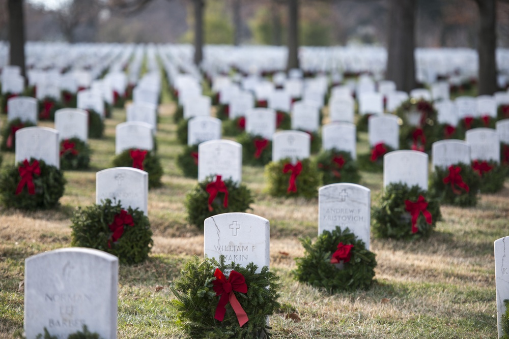 Wreaths at Arlington National Cemetery