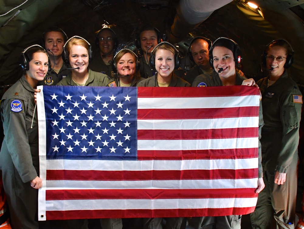 932nd Aeromedical Squadron flies flag for former member