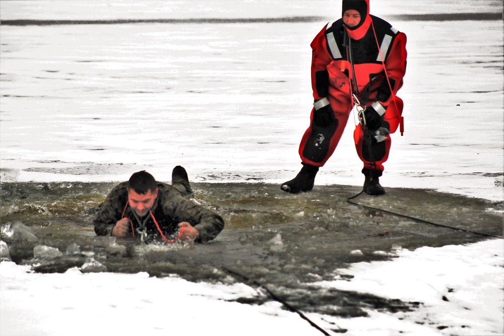 Fort McCoy Training: Marines takes plunge for cold-water immersion