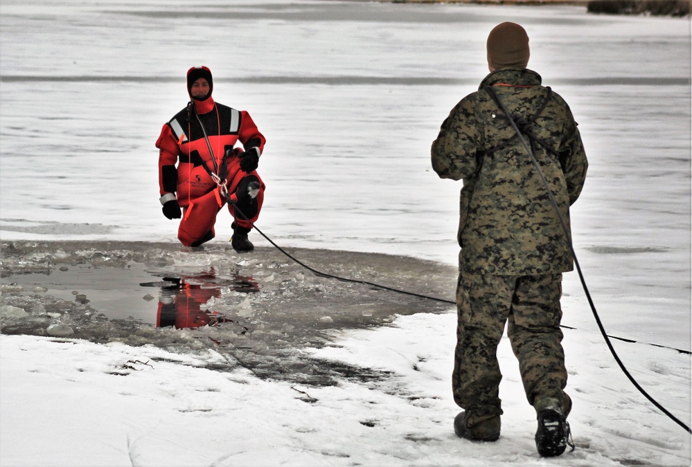 Fort McCoy Training: Marines takes plunge for cold-water immersion