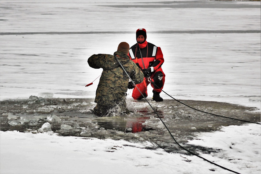 Fort McCoy Training: Marines takes plunge for cold-water immersion