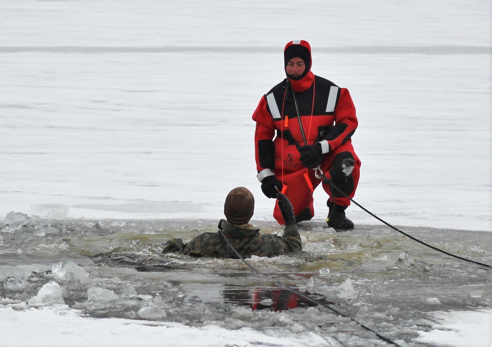 Fort McCoy Training: Marines takes plunge for cold-water immersion