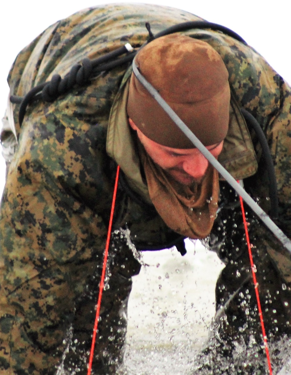 Fort McCoy Training: Marines takes plunge for cold-water immersion