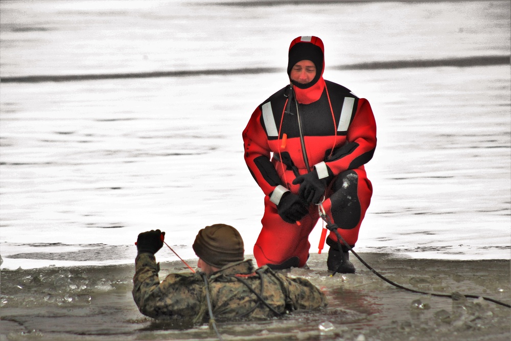 Fort McCoy Training: Marines takes plunge for cold-water immersion