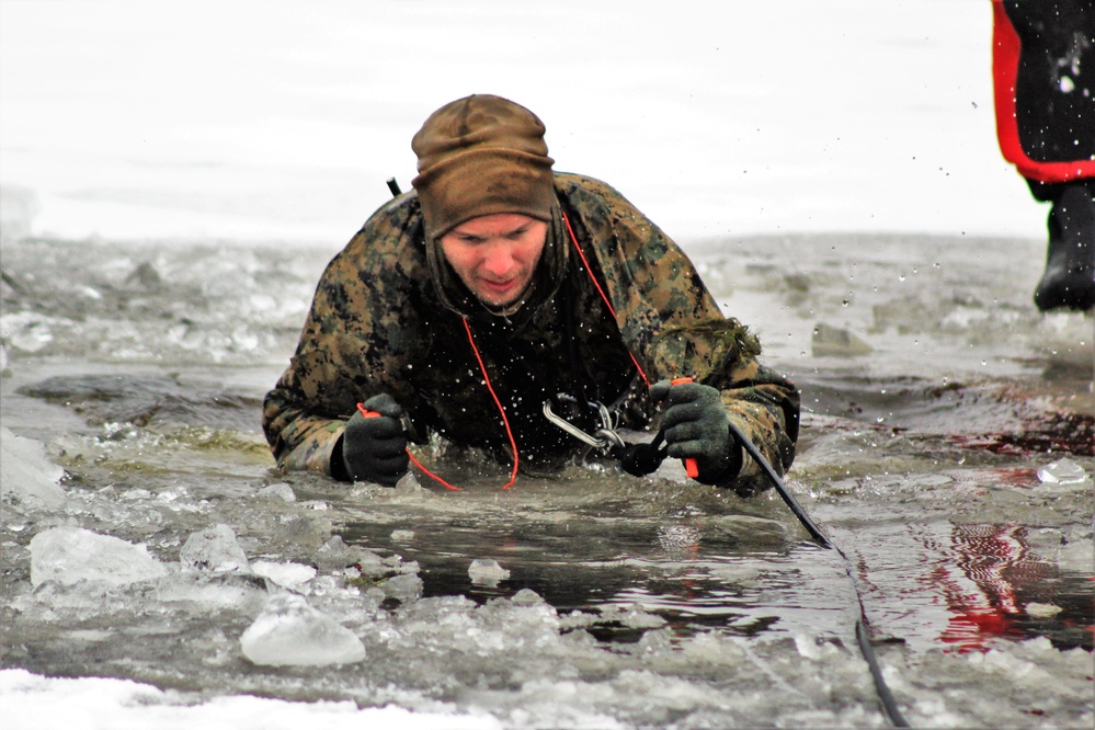 Fort McCoy Training: Marines takes plunge for cold-water immersion